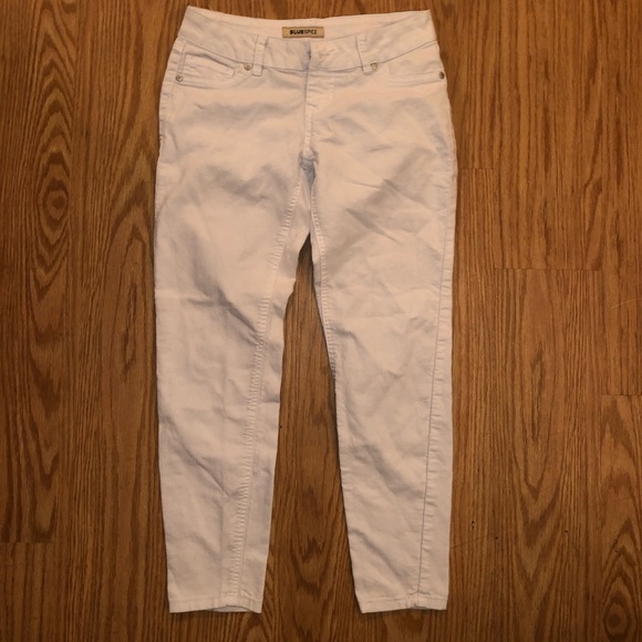 blue spice white jeans